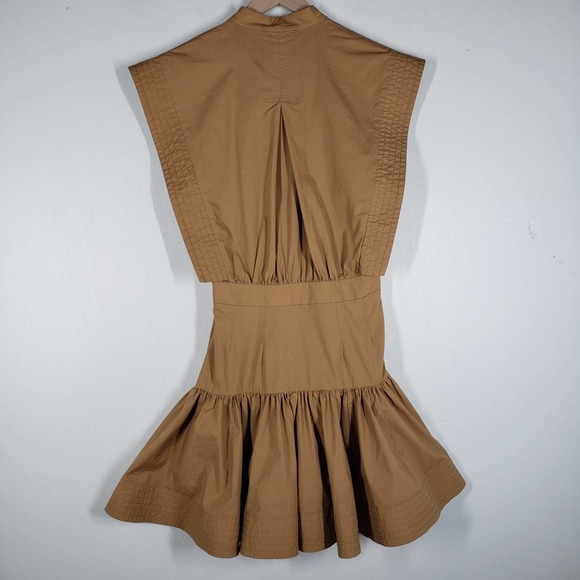 JiJil Sleeveless Utility‎ Dress 40 4 Tan Mini - Picture 9 of 13